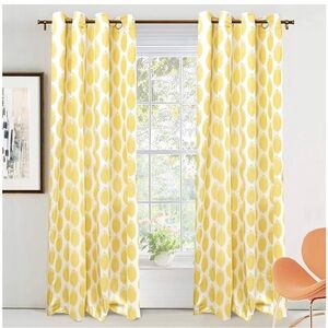 2 yellow panel curtains